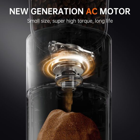 SOWTECH Anti-static Conical Burr Coffee Grinder, Adjustable Burr Mill - Picture 3 of 8